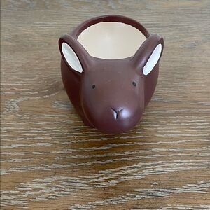 Brown Bunny Ceramic Planter